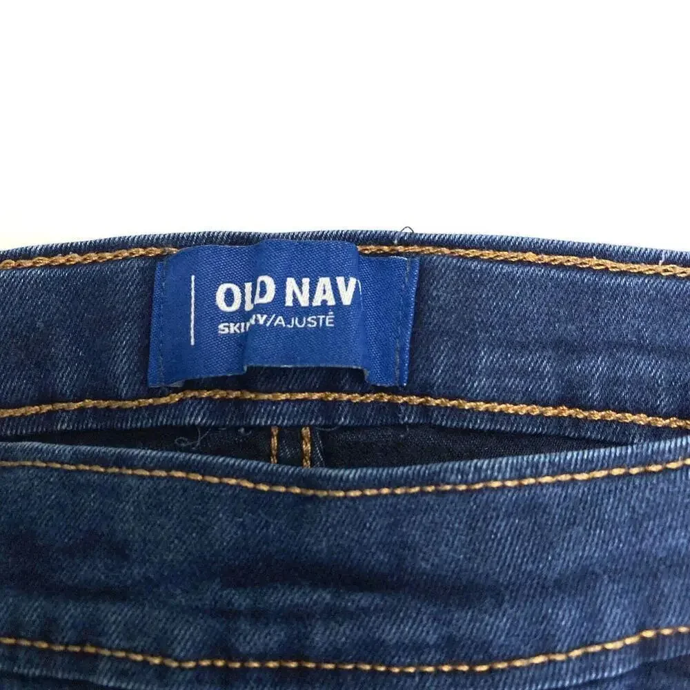 Old Navy Pull On Skinny Girls size XL 14 Dark Wash‎ Blue Denim jeans